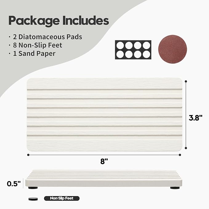 2PCS Diatomite Quick Stone Drying Tray Mat - Image 6