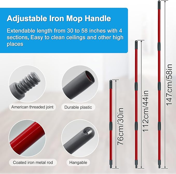 Microfiber Mops for Floor Cleaning, Dust Mop for Hardwood Floors - Image 4