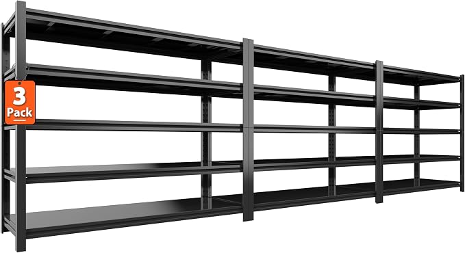60"W Garage Shelving Heavy Duty Metal Shelving 3000LBS Storage Shelves by Howzone