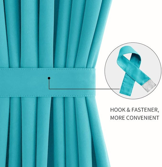 DWCN French Door Curtains – Rod Pocket Thermal Blackout Curtain - Image 2