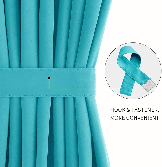 DWCN French Door Curtains – Rod Pocket Thermal Blackout Curtain - Image 2