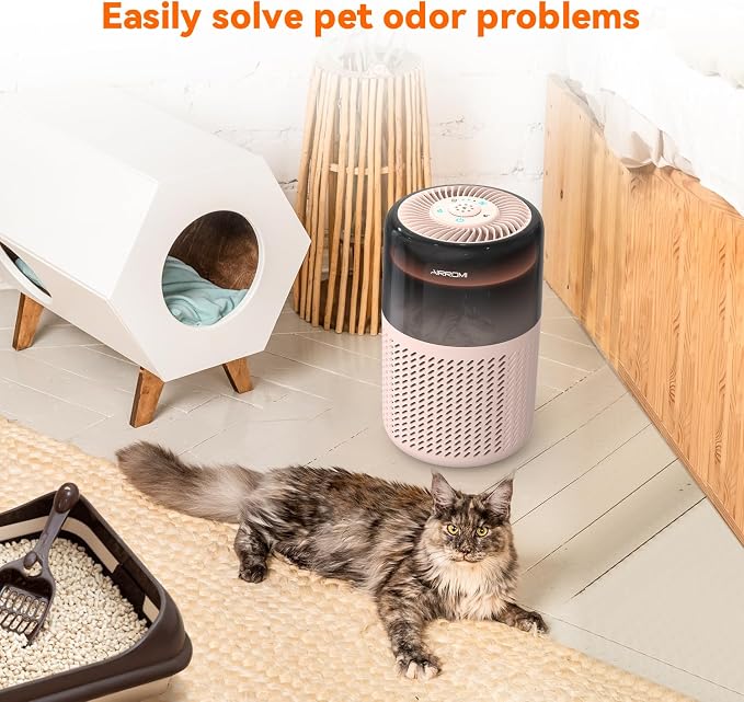 AIRROMI Air Purifier for Bedroom Home, HEPA Filter, Covers Upto 549 Ft² - Image 8