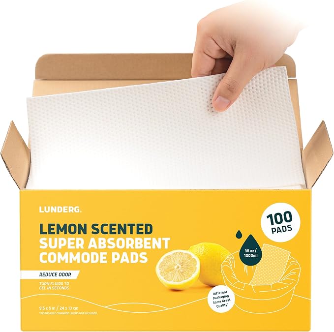 Lunderg Lemon Scented Super Absorbent Commode Pads by LUNDERG