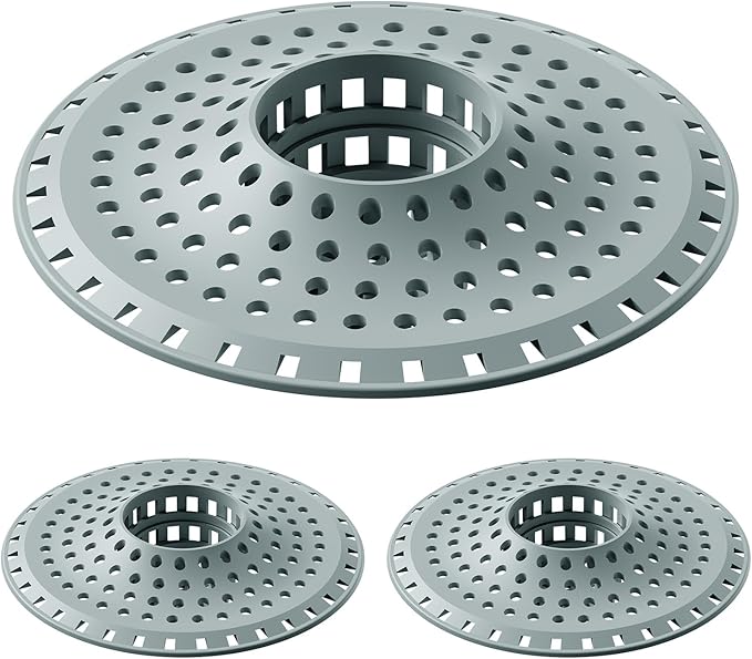 Shower Hair Drain Catcher, Silicone Bathtub Drain Hair Catcher Strainer by SayGoodbyetoHairClogging