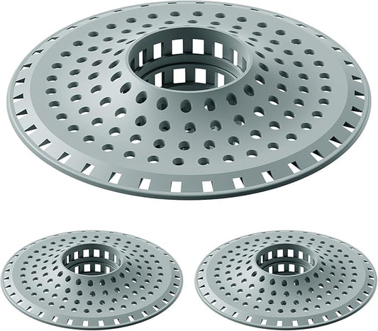 Shower Hair Drain Catcher, Silicone Bathtub Drain Hair Catcher Strainer by SayGoodbyetoHairClogging
