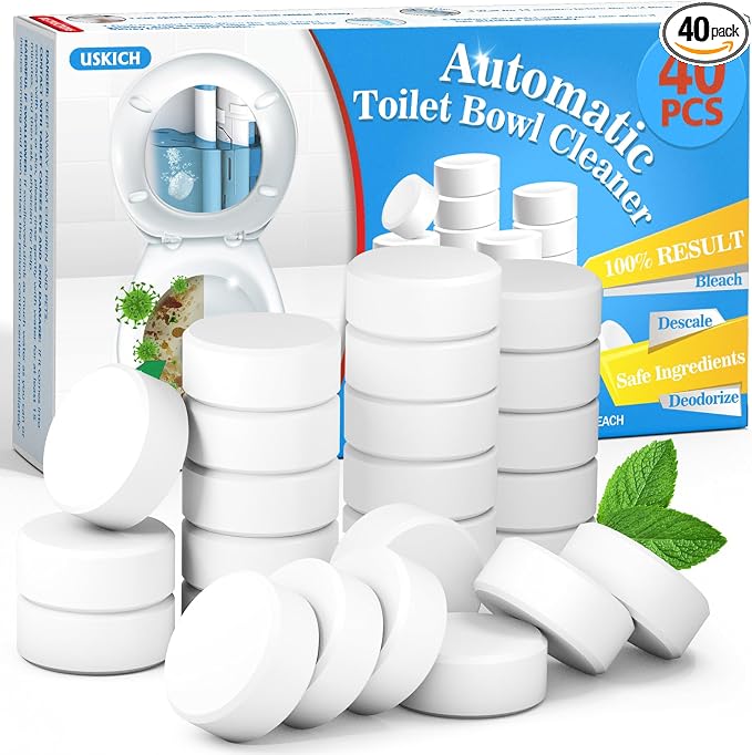 USKICH Toilet Bowl Cleaner 40 PACK, Household Automatic Toilet Bowl Cleaners by USKICH