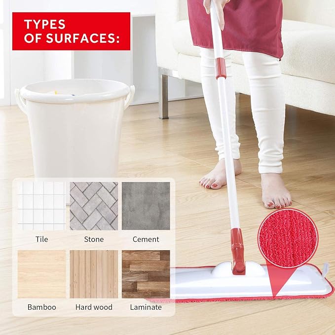 16.5 inch Mop Pads Refills, 3 Pack Microfiber Reusable Replacement Mop Pads - Image 5