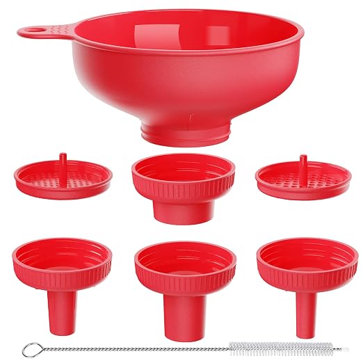 Wide Mouth Kitchen Funnel, Food Grade Plastic Cooking Canning Funnel by BALIWELL