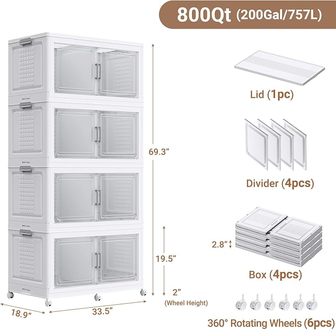 BROVIEW 800 Qt Plastic Storage Bins - Image 2