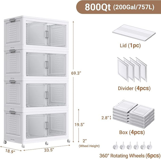 BROVIEW 800 Qt Plastic Storage Bins - Image 2