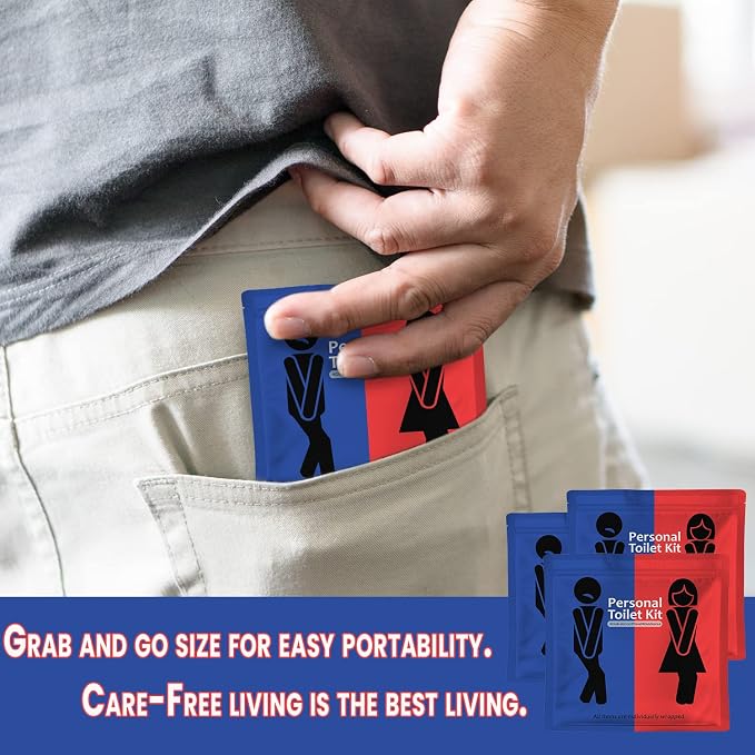 Personal Toilet Kit To Go – 10 Pack | Disposable Public Restroom Kit | - Image 6