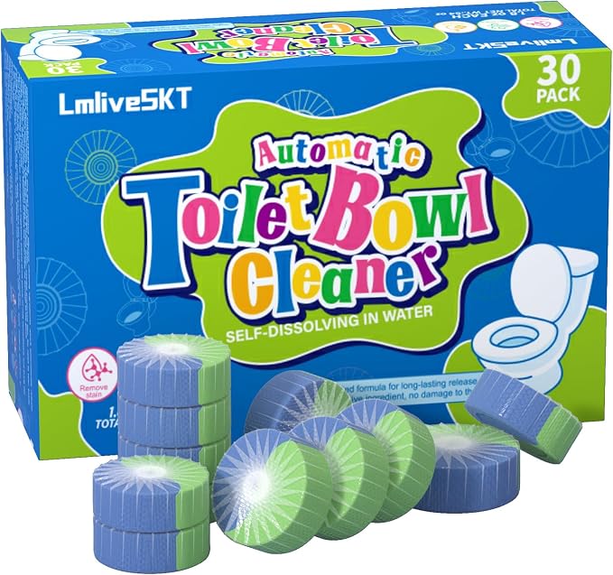 Automatic Toilet Bowl Cleaner Tablets, Prevents Stains & Odor, Safe by Unknown