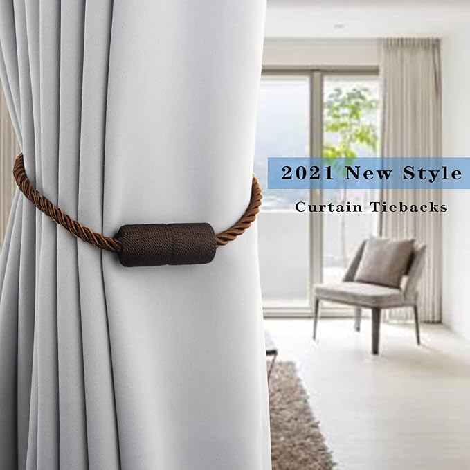 2 Pack Strong Magnetic Curtain Tiebacks Outdoor Elegant Decorative Tie Backs - Image 6