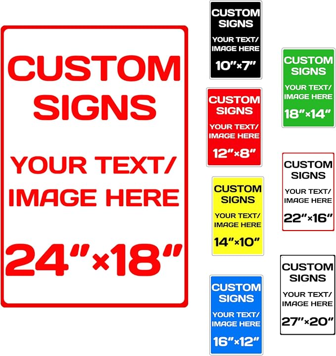 Personalized signs, Aluminum Weatherproof Metal Sign, Optional reflective by Repaly
