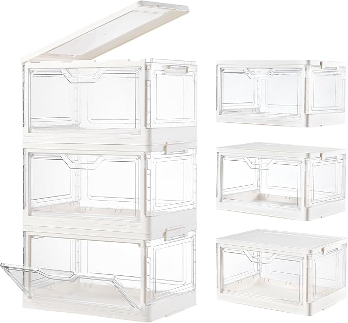 Stackable Plastic Storage Bins by Freebat