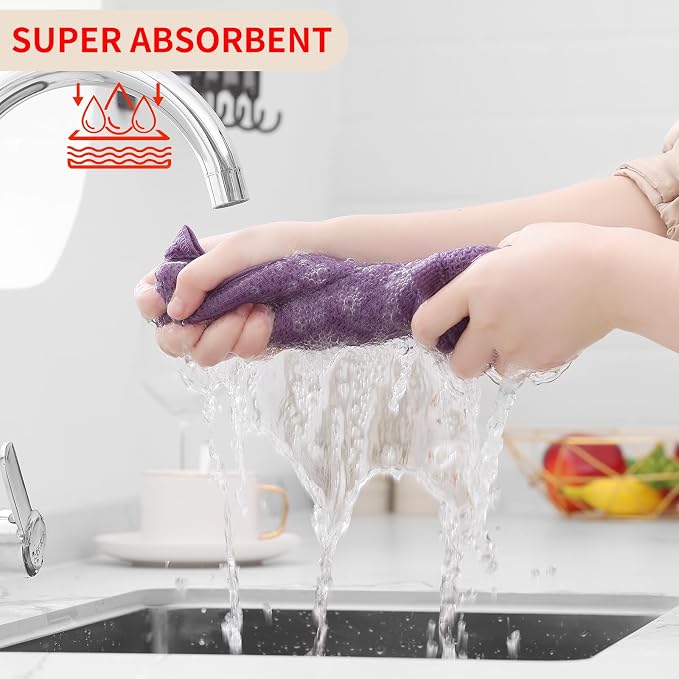 Homaxy 100% Cotton Waffle Weave Kitchen Dish Towels, Ultra Soft Absorbent Quick - Image 3