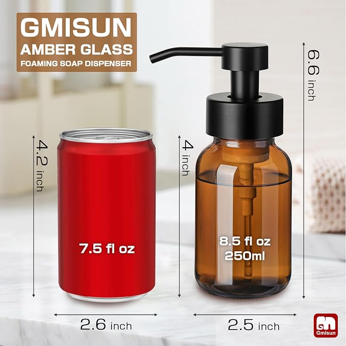 GMISUN Foaming Soap Dispenser, Refillable Hand Soap Foam Dispensers, Modern - Image 3