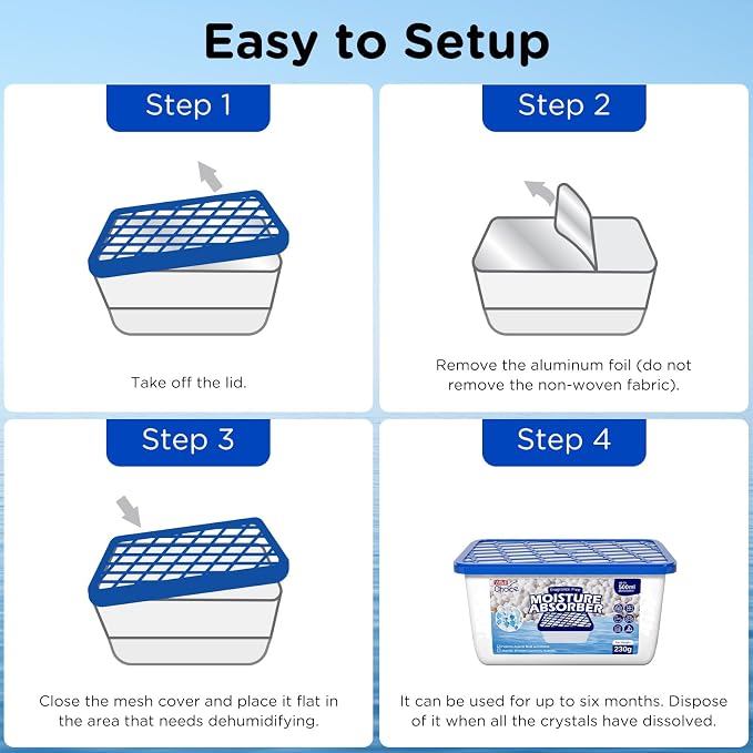 W&E Choice Moisture Absorbers, Portable Humidity Absorber Boxes - Image 10