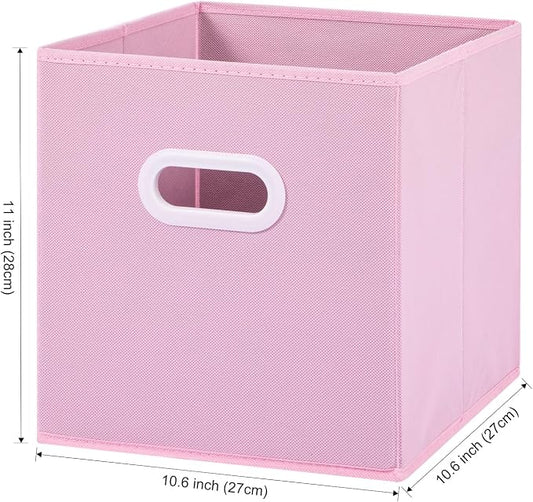 Stero Fabric Storage Cubes Bins, 11 inch Fun Colored Foldable Storage Baskets - Image 2