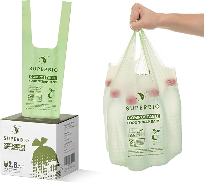 SUPERBIO 2.6 Gallon Compostable Bags by SUPERBIOCOMPOSTABLEBAGS