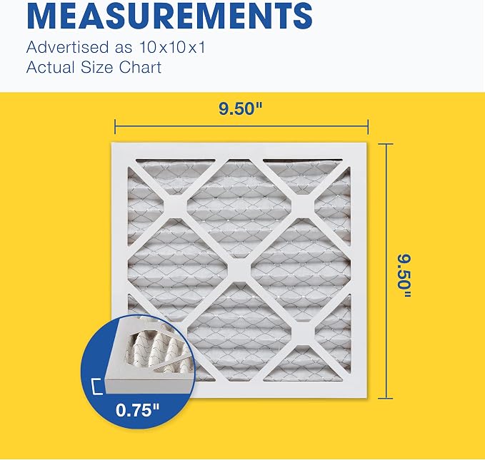 Aerostar 10x10x1 MERV 8, Pleated Air Filter, Box of 6, Made in the USA - Image 2