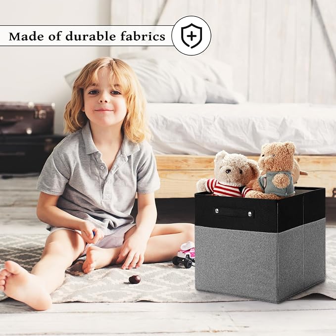 13 x 13 Inch Fine Linen Storage Bins - Image 2