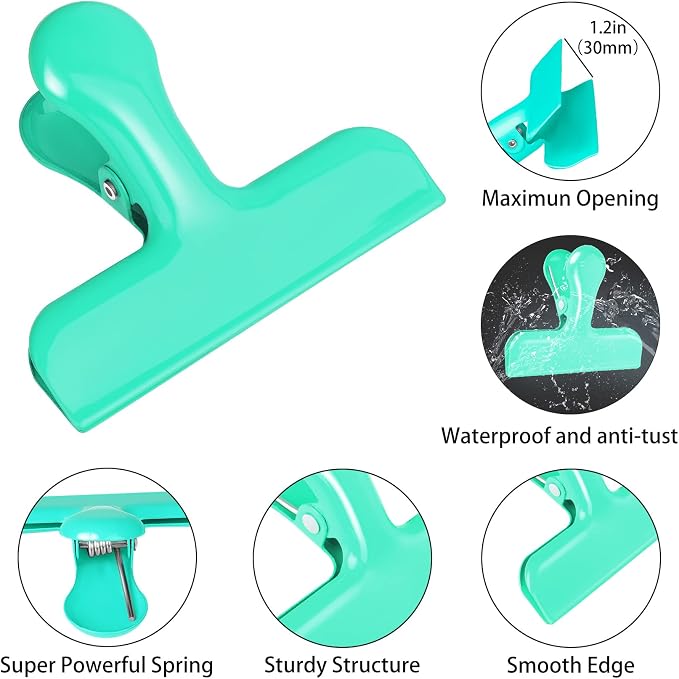 Bag Clips Heavy Duty Stainless Steel Chip Clips, Food Bags Clamp Great - Image 3