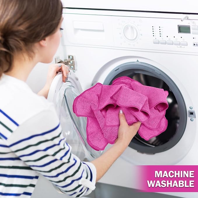 Tanlade Microfiber Cleaning Cloth 6"x6" Cleaning Rags Reasonable Kitchen Towels - Image 6