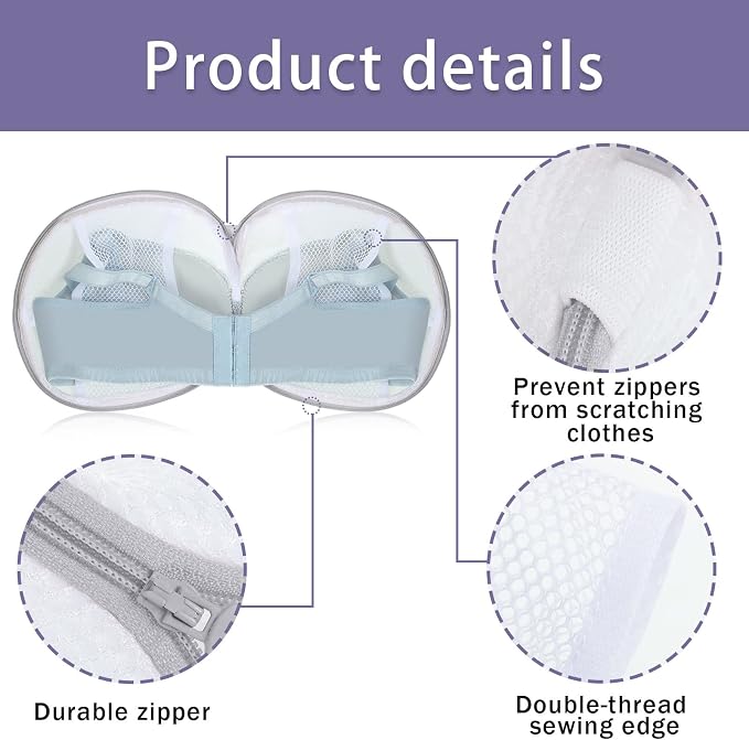 Shappy 6 Pieces Bra Washing Bag - Image 3