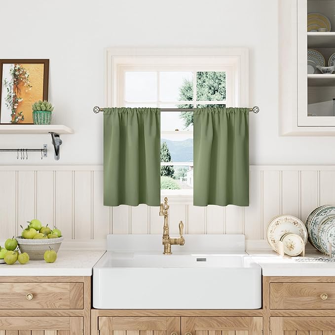 BGment Olive Green Blackout Curtains - Image 2