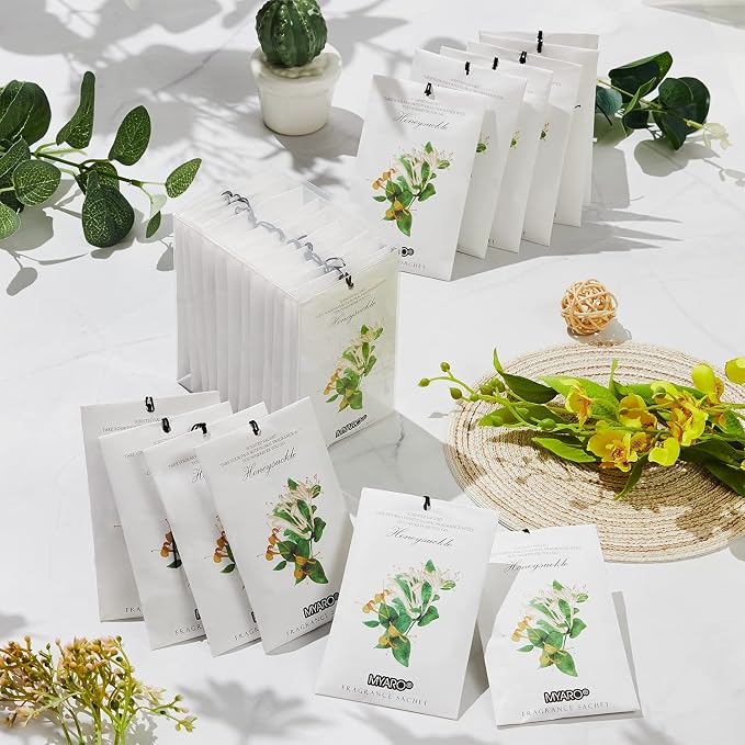 MYARO 12 Packs Honeysuckle Scented Sachets - Image 3