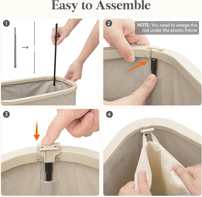Lifewit 65L Slim Laundry Basket - Image 4