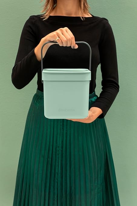 Brabantia Sort & Go Food Trash Can Small Countertop Kitchen Compost Caddy - Image 8