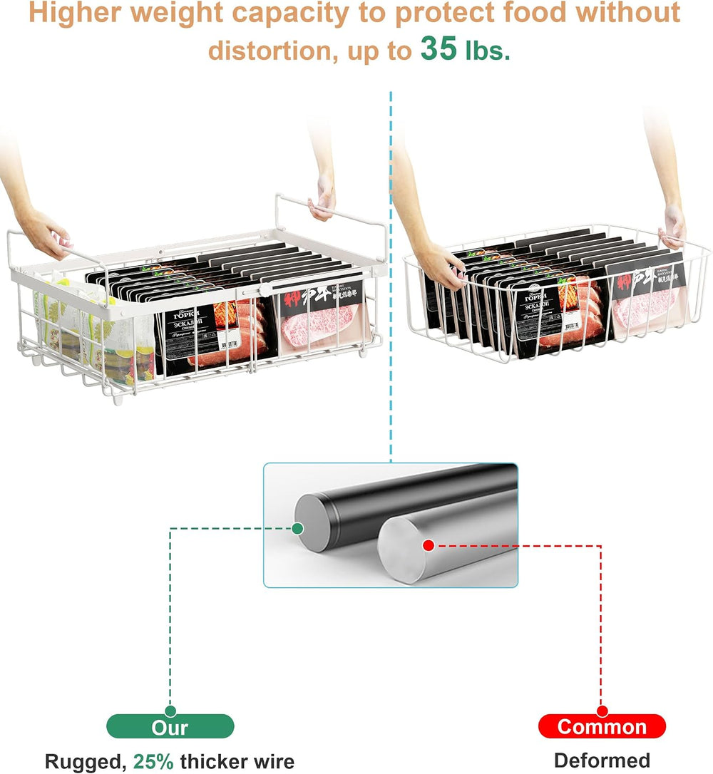 UMDONX 4-Pack Expandable Stackable Large Freezer Storage Boxes