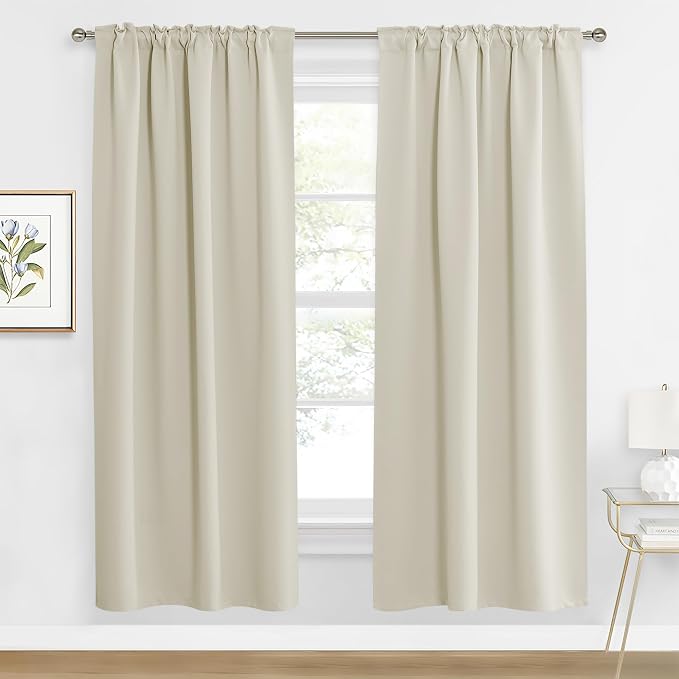 RYB HOME Blackout Curtains for Living Room, Back Tab & Rod Pocket Top by RYBHOME
