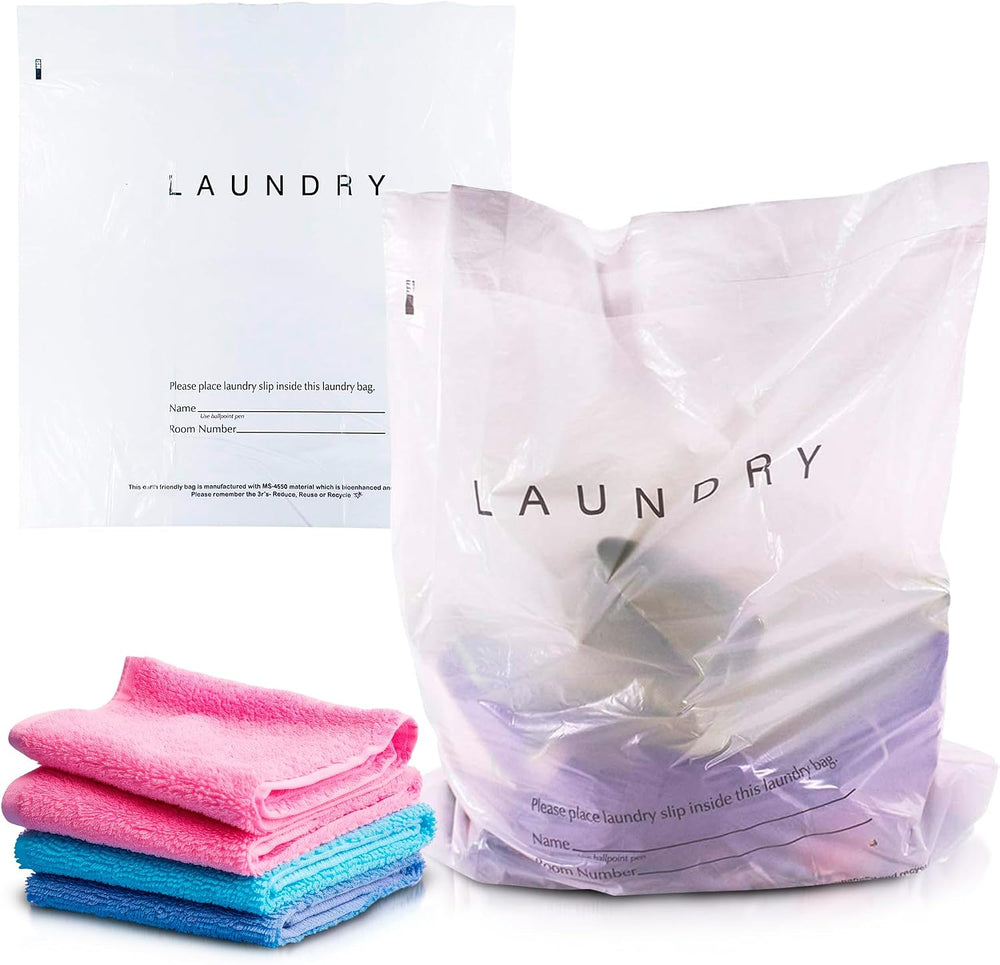 APQ Supply Disposable Travel Laundry Bags for Dirty Clothes, 18x19x4 Inch. 10...