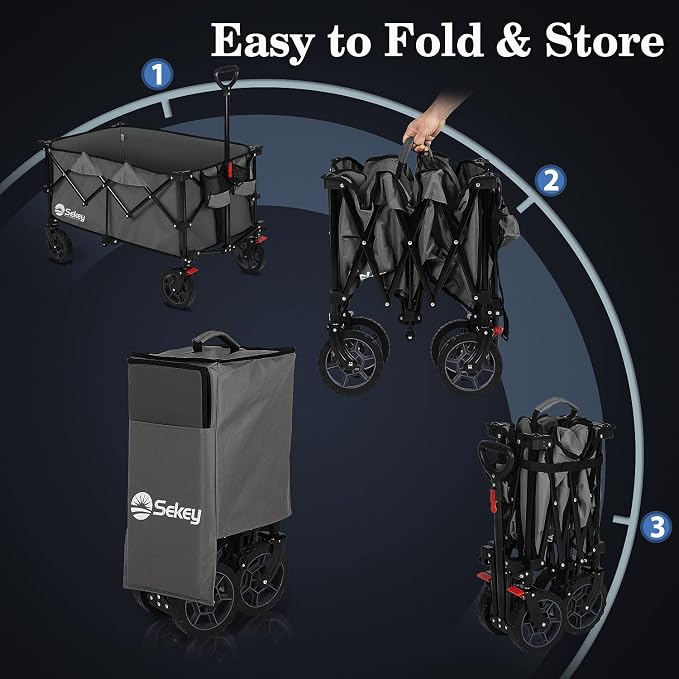 Sekey 220L Collapsible Foldable Wagon - Image 7