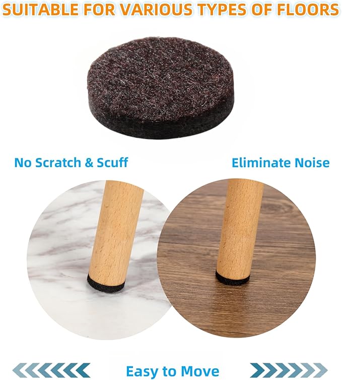 Furnigear Felt Furniture Pads for Hardwood Floors - Image 6