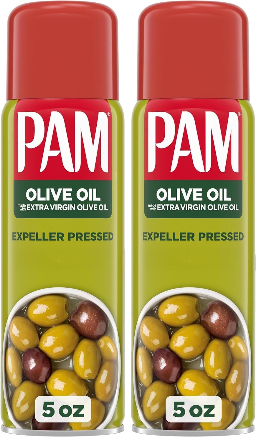 PAM Non Stick Olive Oil Cooking Spray, 5 oz. (Pack of 2)