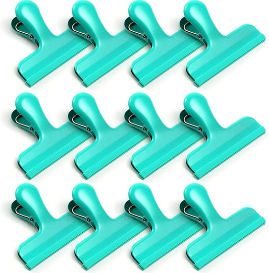 HOUSE AGAIN Chip Clips, 12 Pack Stainless Steel Chip Bag Clips Covered by HOUSEAGAIN