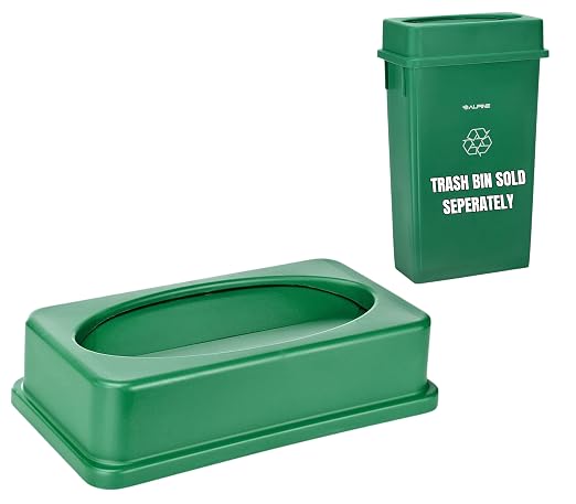 Alpine 23 Gallon Slim Trash/Recycling BIN Swing LID Green by AlpineIndustries