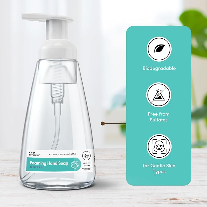 Clean Revolution Ready to Use Foaming Hand Soap | Three Pack | Jumbo 15oz - Image 4