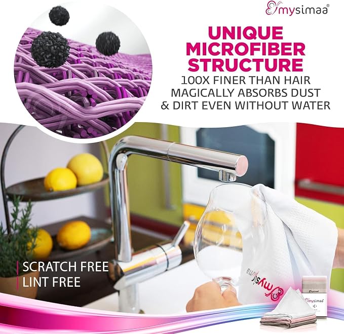 XL Lint Free Microfiber Cleaning Cloth, Cleaning Rags, Microfiber Towels - Image 4