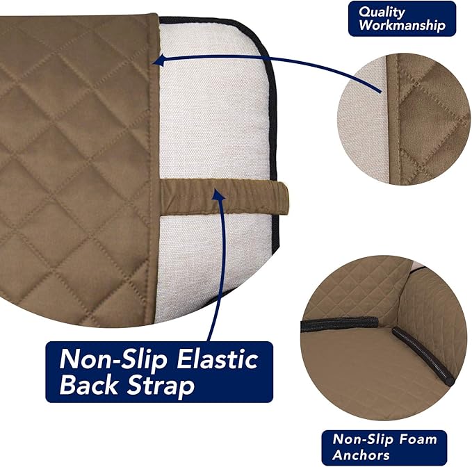 PureFit Reversible Quilted Sofa Cover, Water Resistant Medium Slipcover - Image 3