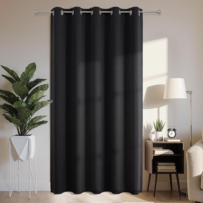 Joydeco Blackout Patio Sliding Door Curtains 96 Inches Long, Grommet Privacy by JOYDECO