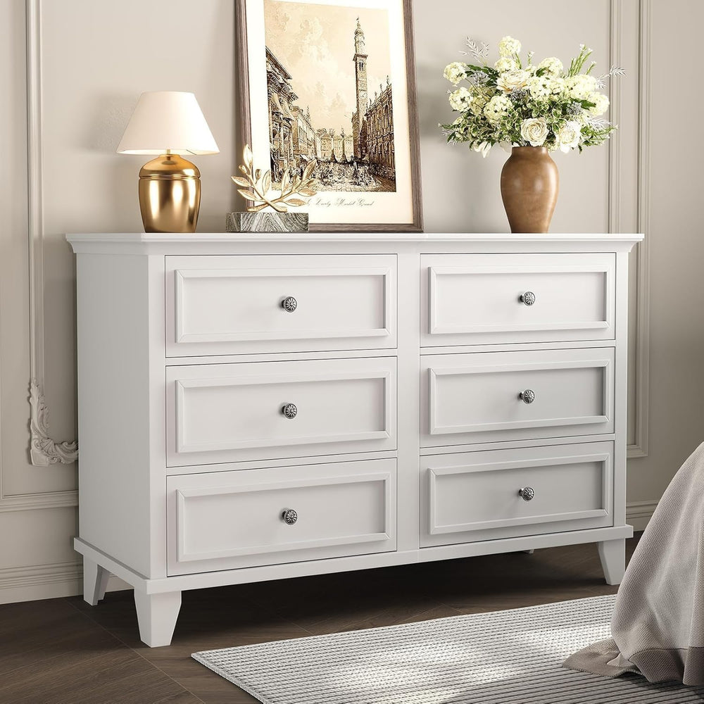 GAOMON Dresser for Bedroom, 6 Drawer Wide Dresser Storage Organizer, Modern W...