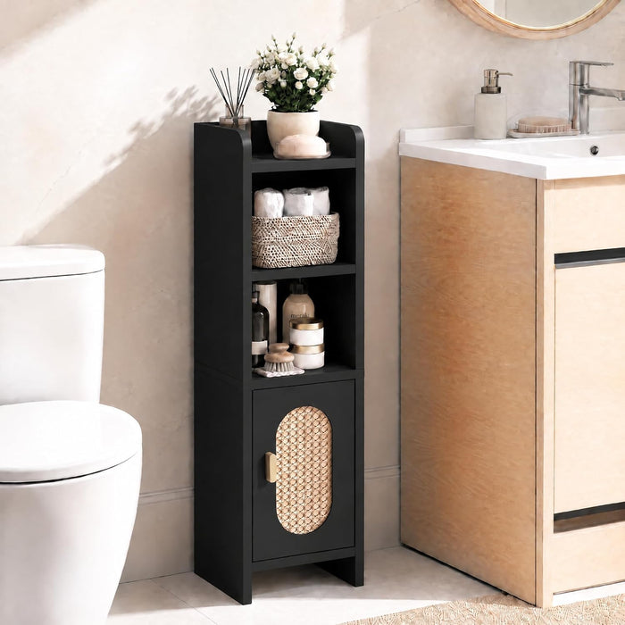 Small Bathroom Storage Cabinet，Narrow Toilet Paper Cabinets