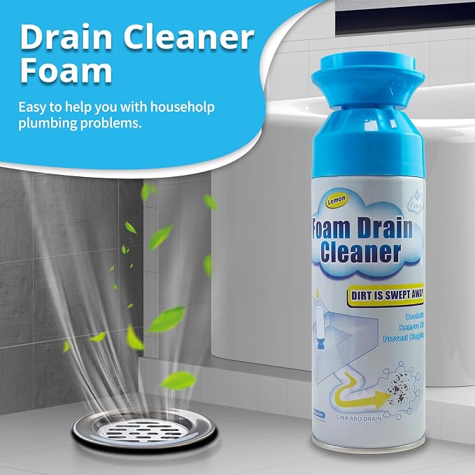 Drain Cleaner, Foaming Drain Cleaner and Deodorizer, Sink Cleaning Foam - Image 3