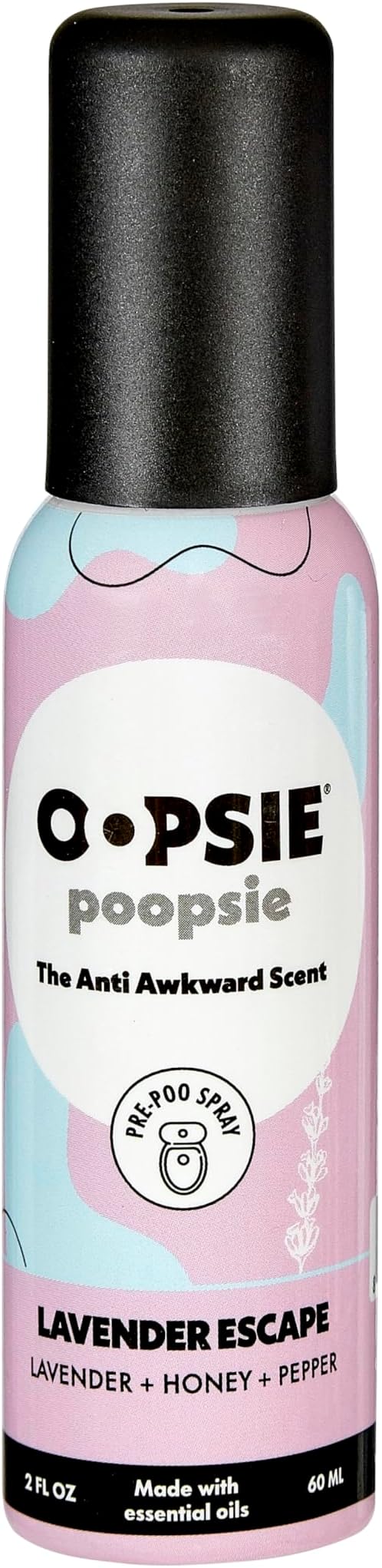 OOPSIE POOPSIE Lavender Escape Before & After You Go Toilet Spray 2oz by OopsiePoopsie
