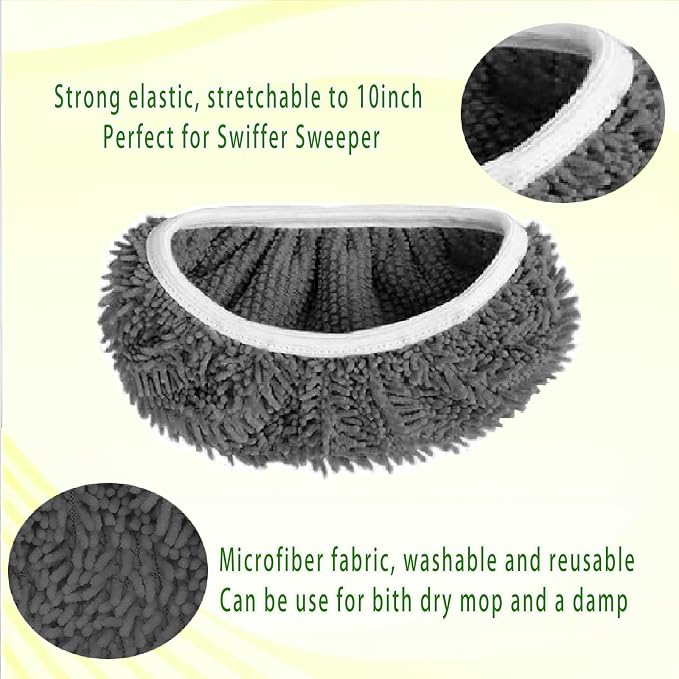 Reusable Microfiber Mop Pads Washable Wet Pads Compatible - Image 2